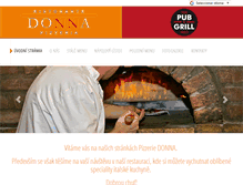 Tablet Screenshot of pizzadonna.cz